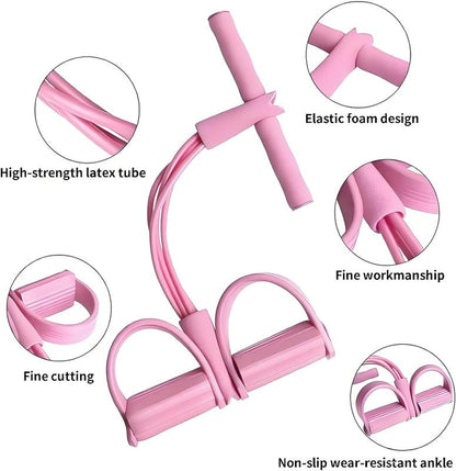 Multifunction Tension Rope, 6-Tube Elastic Yoga Pedal Puller Resistance Band, Elastic Pull Rope Fitness, Full-Body Workout at Home Gym, Exercise Sit-Up, Yoga, Abdominal Training