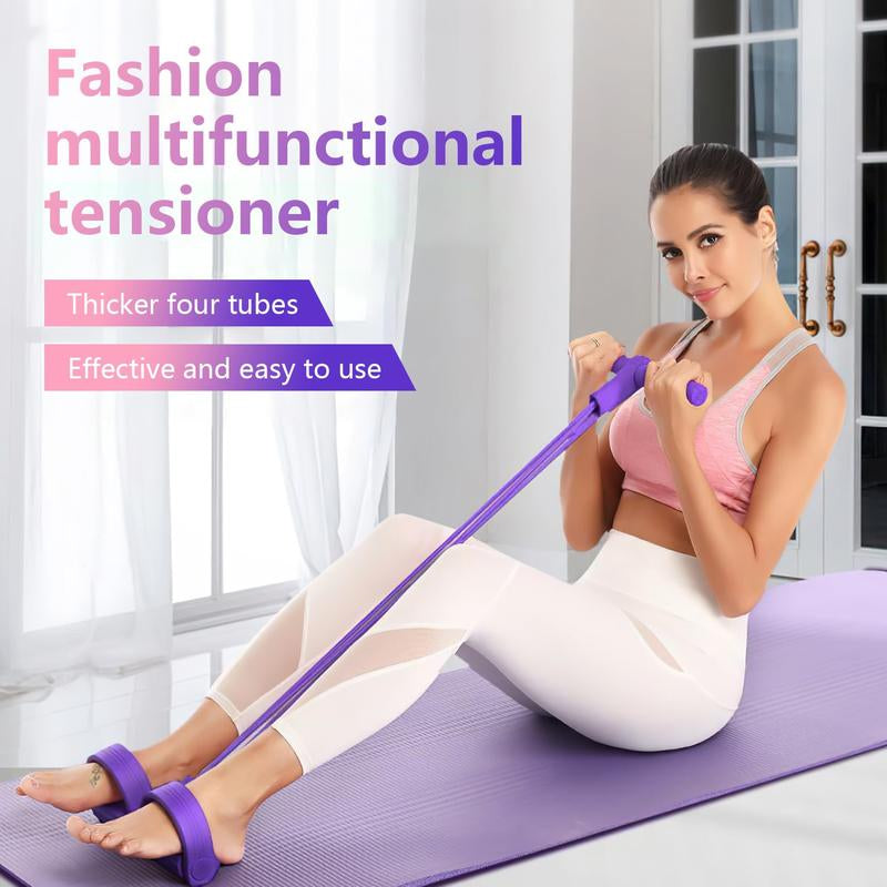 Upgraded Pedal Resistance Band - Fitness Ankle Puller Stretching Band, Multi-Functional Tension Rope for Men & Women(Only Resistance Band, No Yoga Mat)