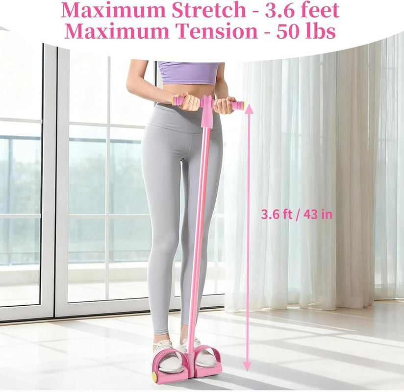 Multifunction Tension Rope, 6-Tube Elastic Yoga Pedal Puller Resistance Band, Elastic Pull Rope Fitness, Full-Body Workout at Home Gym, Exercise Sit-Up, Yoga, Abdominal Training